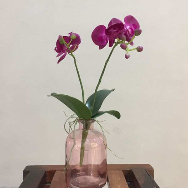 

2 глава искусственные цветы букет шелковый бабочка orchid симуляторы растений декоративные цветы набор для домашнего декора таблица свадебны