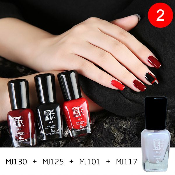 

4 pcs peel off nail polish kit breathable non toxic peelable uv gel nail lacquer cun 668