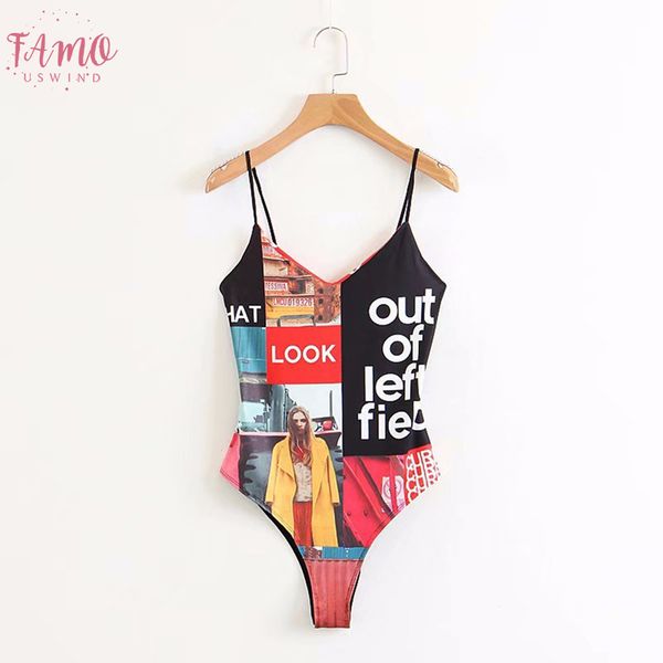 

тело для лета женщин комбинезоны v шеи sexy bodysuit печать rompers женщин комбинезон тощий 2019 новая перевозка груза падения, Black;white