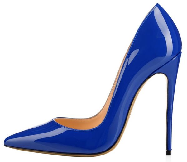 

with box fashion designer women shoes high heels 8cm 10cm 12cm nude black red pink leather pointed toes pumps dress shoe