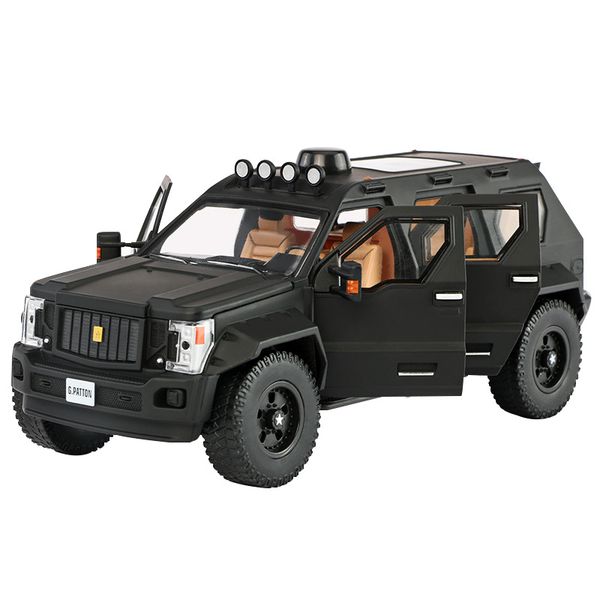 

george s. patton 1:32 alloy car model sound and light off-road vehicles explosion opened six children toy car model 867