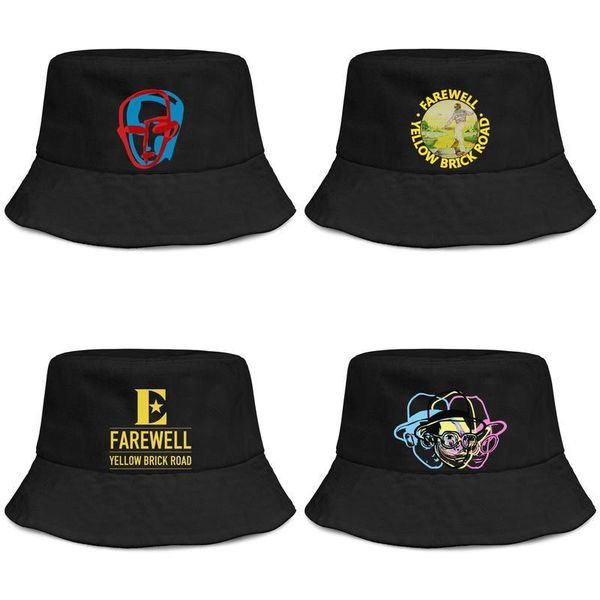 

elton john hat glasses music mens and womens buckethat fitted plain bucket baseballcap farewell yellow brick road cartoon vector madman, Blue;gray