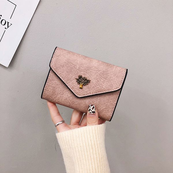 

casual pu leather ladies wallets coin purse female short paragraph small wallet women purse for girl money coin bag, Red;black