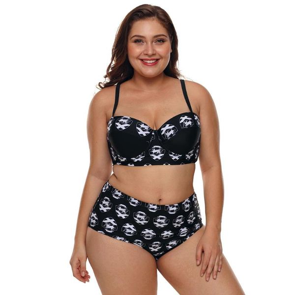 

women catch your label stylish two-piece plus size bathing suit