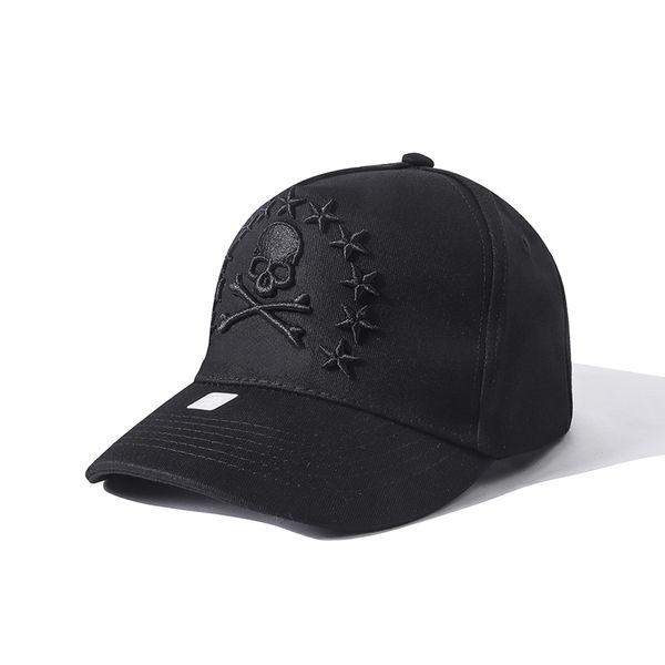 

starbags pp original german embroidered skull cool multifunctional couple cap adjustable casual baseball cap cotton thicken, Blue;gray