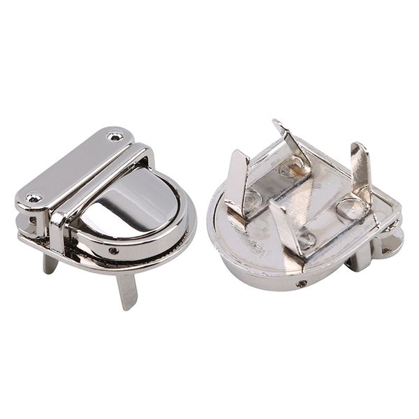 

2pcs/lot metal handbag clasp turn lock buckle twist lock for diy bag purse hardware closure bag accessories, Black