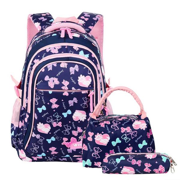 

backpack bag for teen girls, waterproof school bag+lunch bag+pencil bags 3pcs cute flower bookbag rucksack bag
