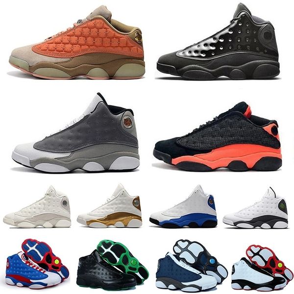 

2019 new atmosphere grey cap and gown black infrared terracotta blush 13s men basketball shoes captain chicago phantom sneakers size 7-13