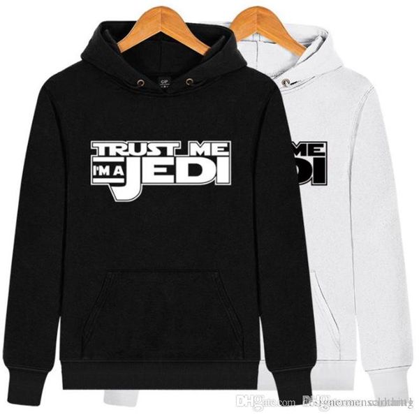 

jedi winter мужские толстовки с длинным рукавом с капюшоном мужские конструктора толстовки мода толстые хлопка printed мужской одежды, Black