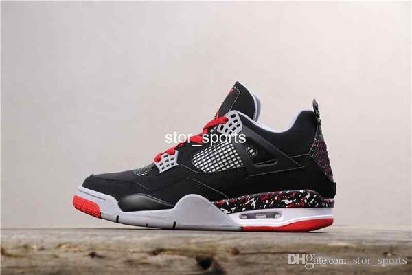 

bred 4s 308497-060 retro basketball shoes iv sneakers boots men women boot sneaker gym sport shoe