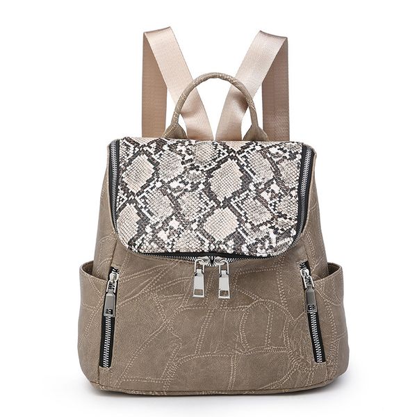

european and american style backpack female 2020 new fashion large pocket backpack large capacity ladies travel