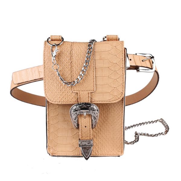 

high quility women waist bag crocodile leather fanny pack vintage waist belt bags fashion shoulder bag sling packs two belt a35