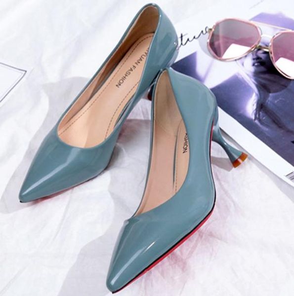 

women's shoes in spring and autumn high fine heel pointed end@b099, Black