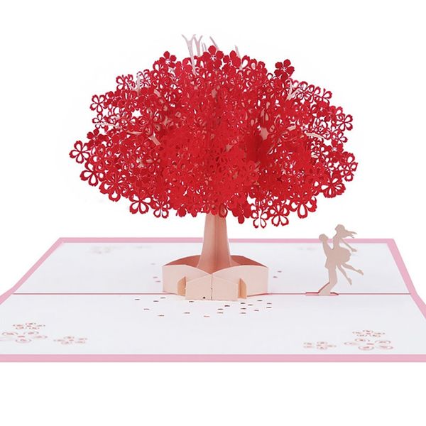 

handmade 3d cherry blossom greeting card