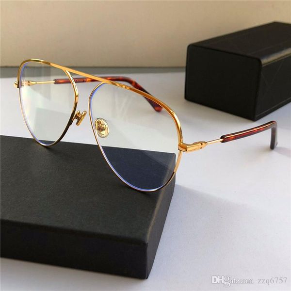 

new fashion designer optical glasses pilot metal frame transparent lens with case can make prescription lenses, Black
