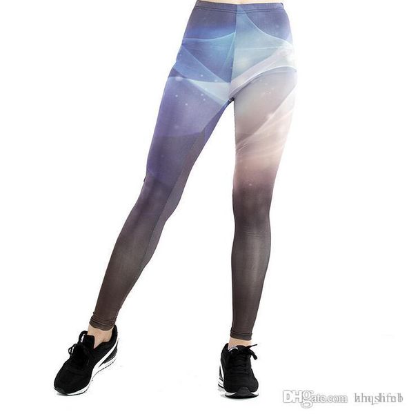 

женские брюки йога брюки брюки колготки женские градиентной окраски танец высокой талии активный леди принт леггинсы печати тощий silm движе, Black;white