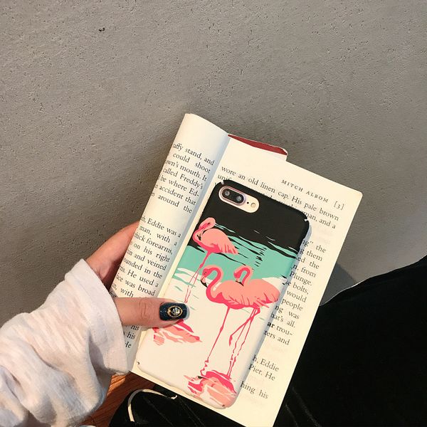 

flamingo ins phone cases matte feel for iphone xs max pc all inclusive hard cell phone case for iphone 6 7 8 plus