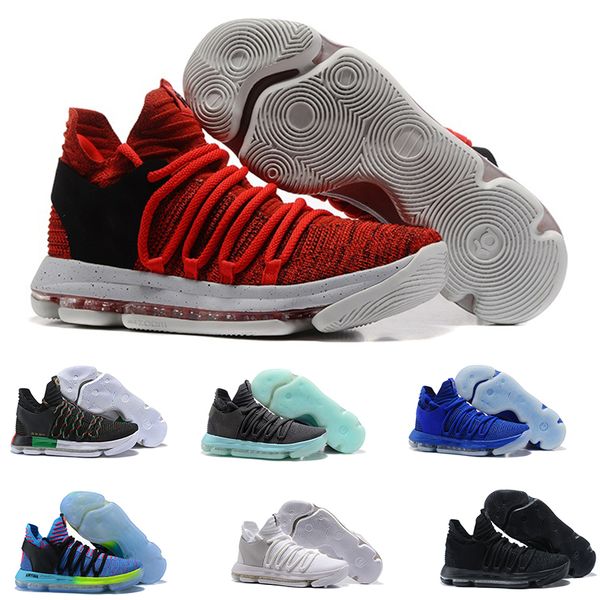 

Hot Sale Zoom KD 10 Anniversary PE BHM Oreo triple black Men Basketball Shoes KD 10 Elite Low Kevin Durant Athletic Sport Sneakers