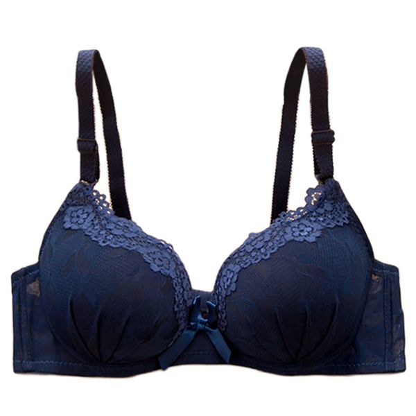 

wire floral lace bra women adjustable strap push up bras for women lingerie underwear soft lace bralette, Red;black