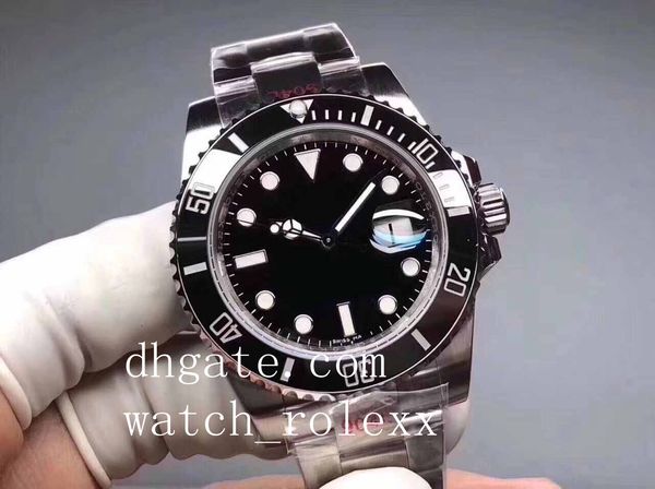 

men's v9 version watches automatic eta 3135 904l steel ceramic bezel 116610 dive glidelock men 12.5mm n factory oyster wristwatches 201, Slivery;brown