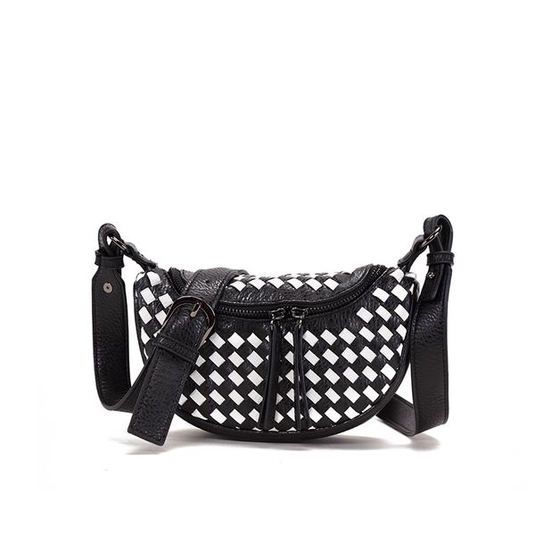 

2020 summer women's bag woven small bag fashion wide woven leather shoulder messenger crossbody bags girl purse