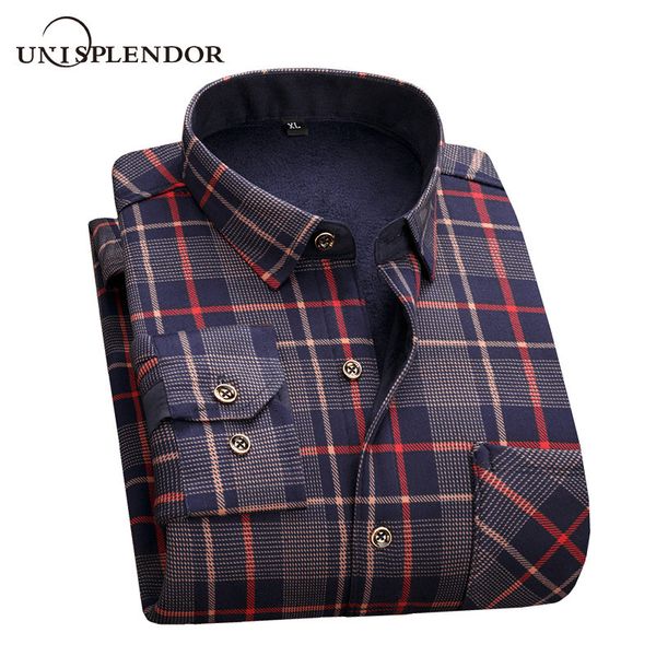 

winter men shirt plaid printed dot warm men's shirt male casual shirts thicking soft man thicken cool l-4xl yn10561, White;black