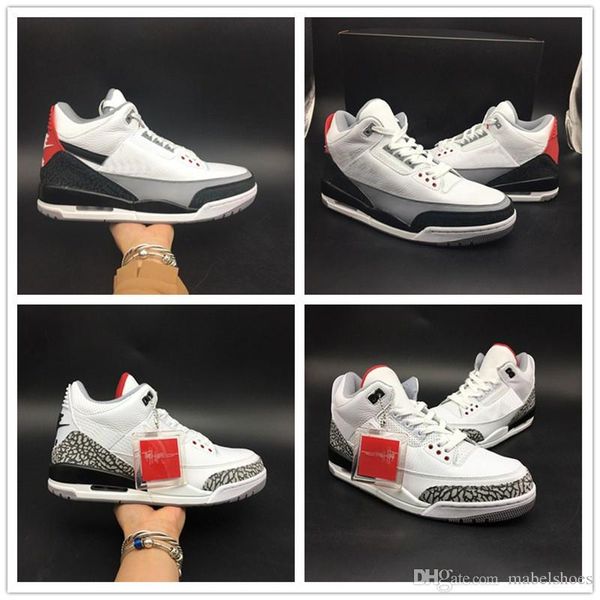 

2018 Mens Basketball Shoe 3s Tinker Classic JTHNRG Upper Leather TOP Designer Cool Fashion Trainer Sneaker With Hook