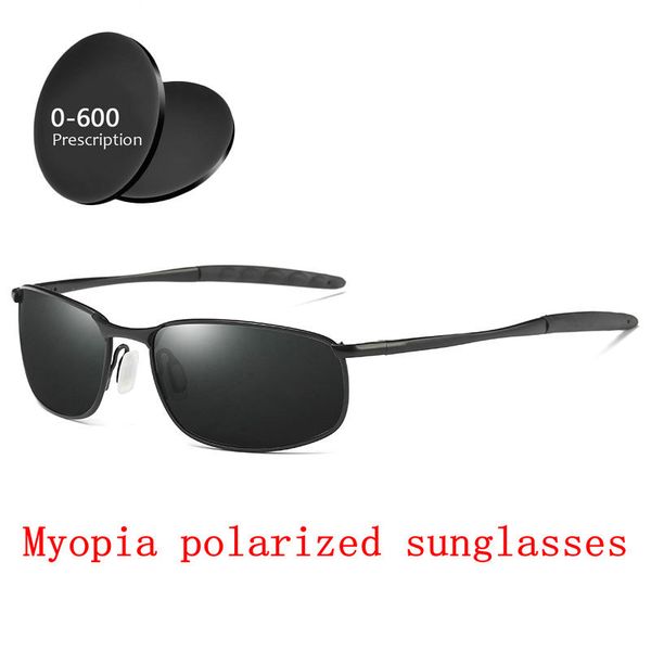 

custom made myopia minus prescription polarized lens men rectangle coating driving glasses mirror polarized sunglasses fml, White;black