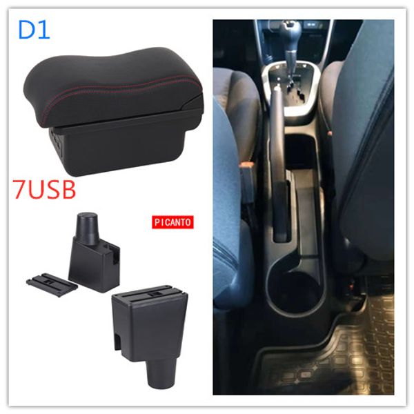 

for kia morning picanto ja armrest box central store content box with cup holder ashtray with usb interface