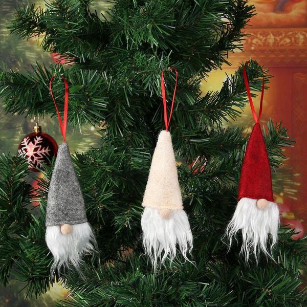 

5pcs/lot christmas tree hanging pendants new year santa claus ornaments for 2019 xmas decoration kids gift navidad products