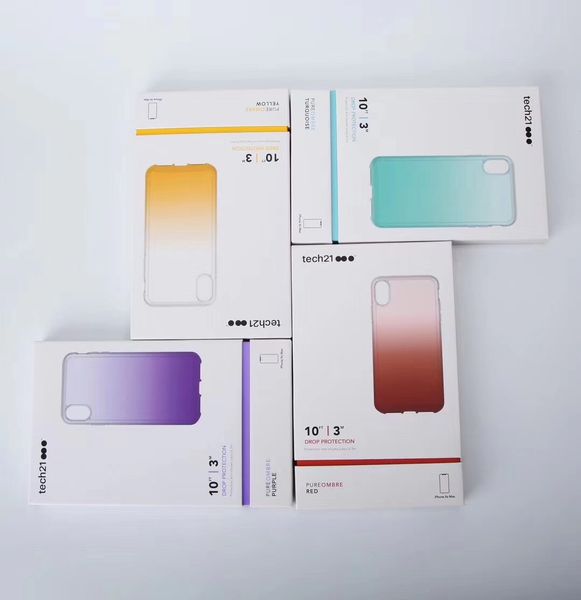 

Красочные TEC21 Drop Защитный чистый омбре Мягкий чехол ТПУ Tec 21 чехол для iphone X XS XS MAX с