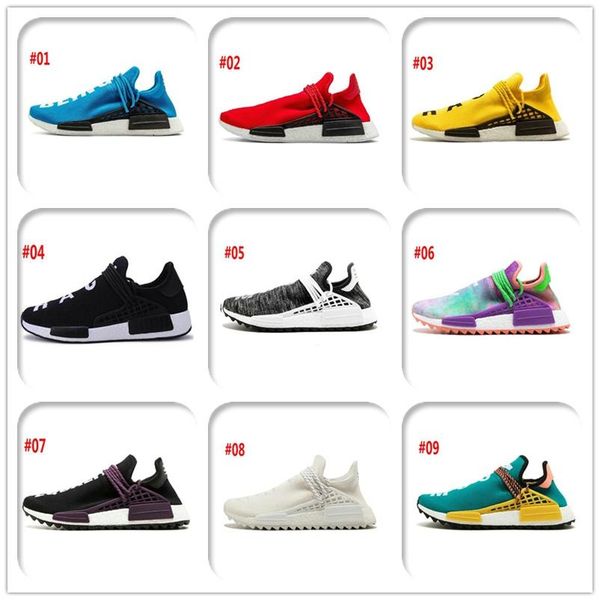 

race human x hu human race spieces running shoes mens quality trainer footwear sports shoes women sneakers pharell williams size 36-45