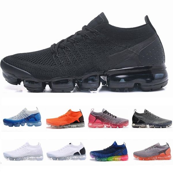 

2019 knit 2.0 fly 1.0 running shoes men women bhm red orbit metallic gold triple black fashion designer shoes sneakers trainers 36-45