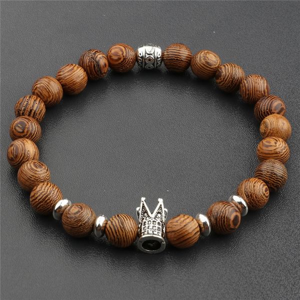 

hot men natural wood cross bracelets onyx meditation prayer bead bracelet women wooden yoga jewelry homme mr1171, Black
