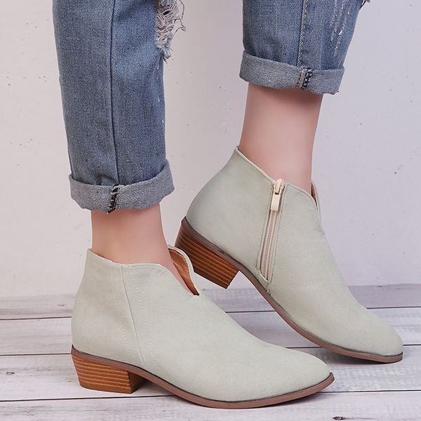 

winter boots lady zipper women shoes autumn luxury designer clogs platform booties ladies boots-women 2020 med fashion rubber, Black
