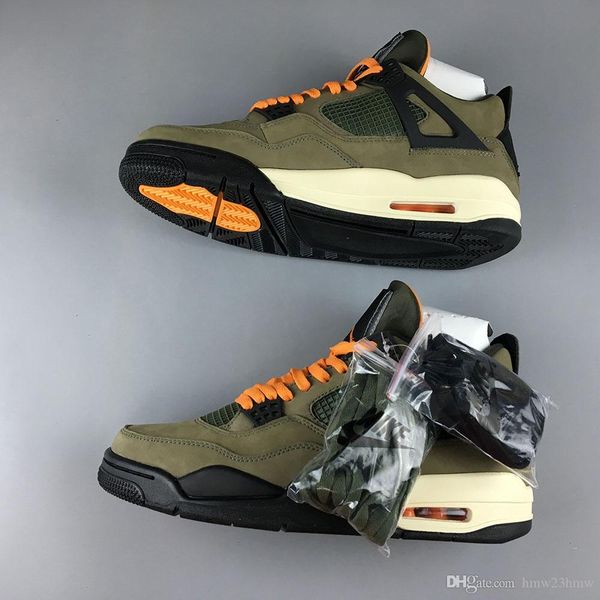 

2019 releaset authentic 4 super league basketball shoes army green sports sneakers size us 7-13 with box