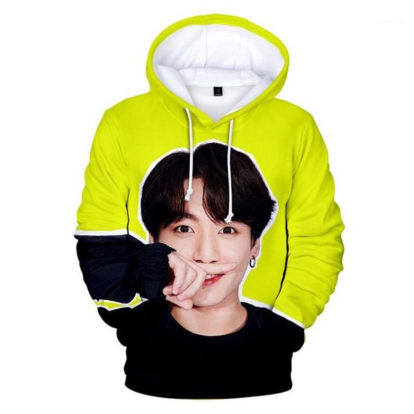 

k-pop fashion selling boys women fans sweatshirts 3d digital hoodies hip hop women, Black