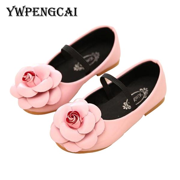 

2018 spring children shoes girls princess flowers shoes size 21-36 baby toddler girls party dress #8a240536, Black;red