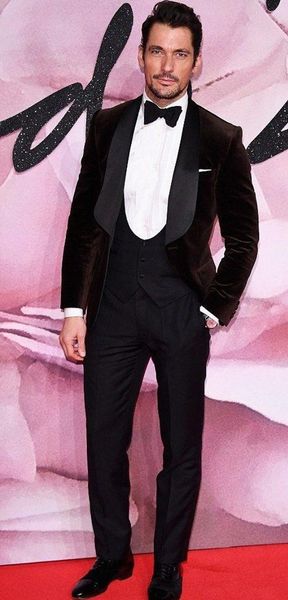 

fashion velvet groom tuxedos autumn winter style groomsmen men wedding dress man jacket blazer 3 piece suit(jacket+pants+vest+tie) 1100, Black;gray