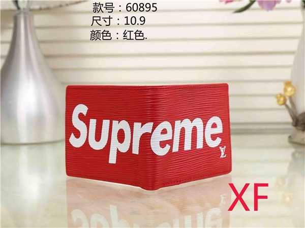 

2019 fashion clutch famous clutch pu leather wallet with box dust bag a10, Black;red