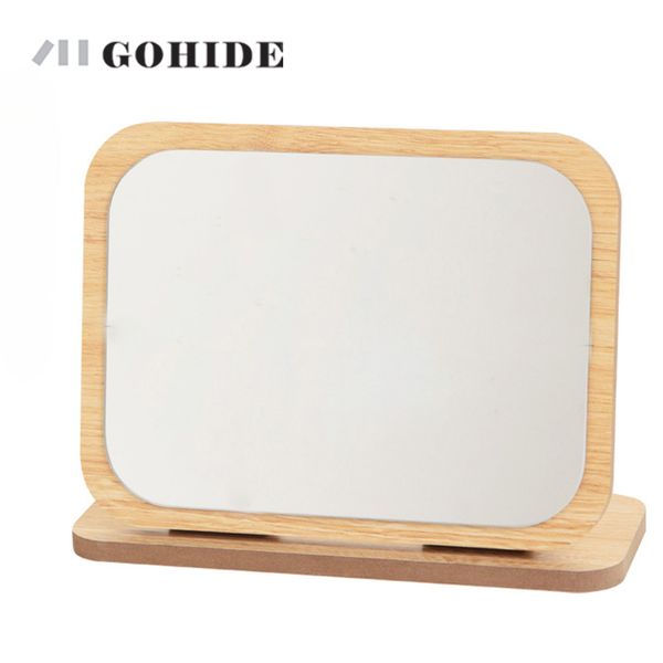 

duh high definition cosmetic mirror wooden hd makeup mirror simple beauty dressing folding simple portable large desktop