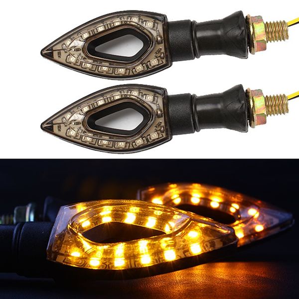 

2pcs amber dc 12v motorcycle led turn signal indicator light lamp