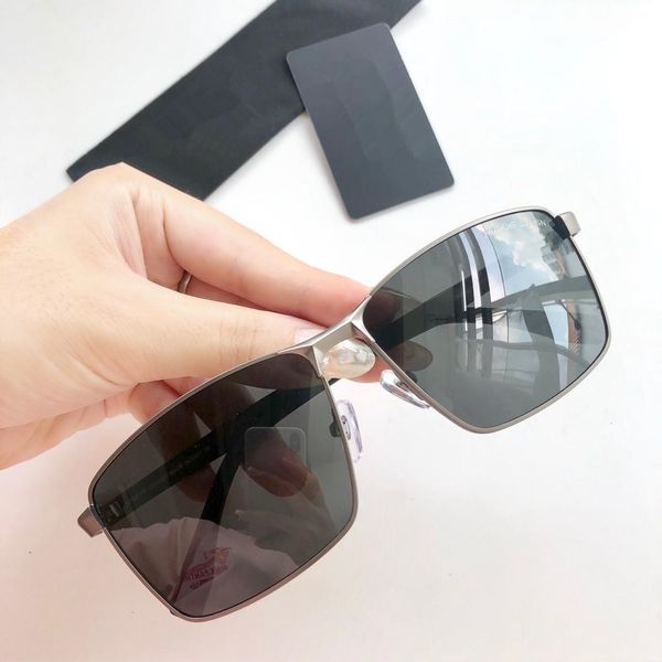 

square metal polarized lens pilot sunglasses for men and women brand designer vintage sport sun glasses with case and box-wx