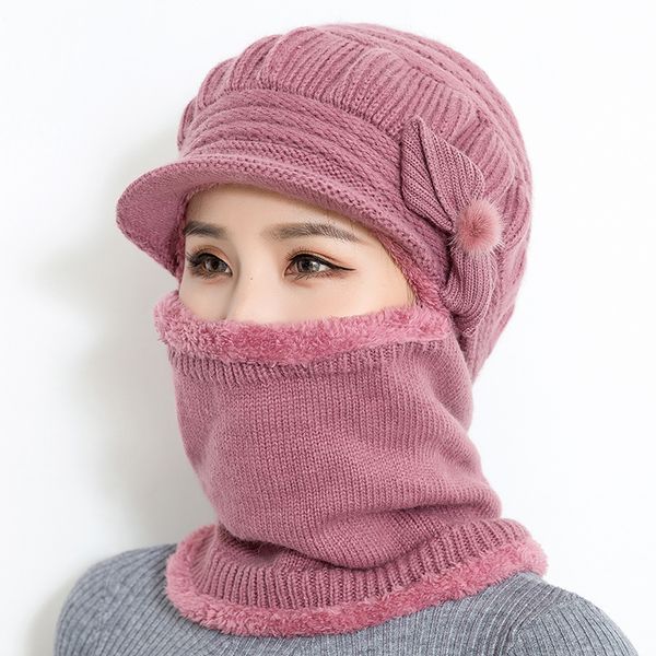 

2018 женский neck warmer осень зима шапочки шапки маска женщины зимняя hat вязаные шапки шарф set beanie ski caps женщина, Blue;gray