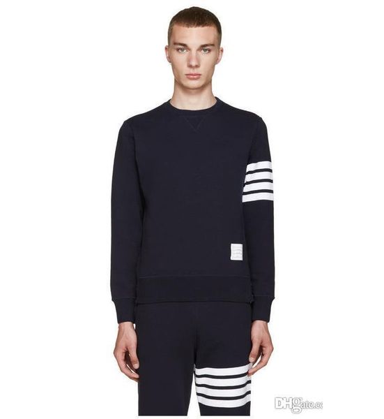 

европа и соединенные штаты стиль мужская o-образным вырезом lovers с длинными рукавами пуловер хлопка вскользь втулки четыре столбика hit co, Black