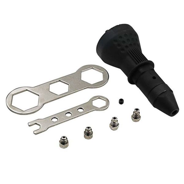 

new-клепальщик-gun rivet tool kit электрический rivet nut-gun дрель adapter kit клепка инструмент аккумуляторный клепка вставить nut мощност