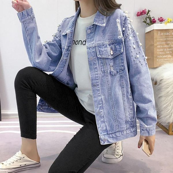 

wild spring and autumn women casual lace half sleeve denim jacket long jean coat bead outwear overcoat kimono, Black;brown