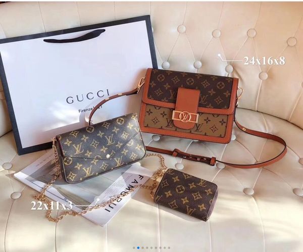 

luxury fashion trend ladies crossbody bag fashion three-piece shoulderbag exquisite wild ladies luxury crossbody bag shoulder bag backpack