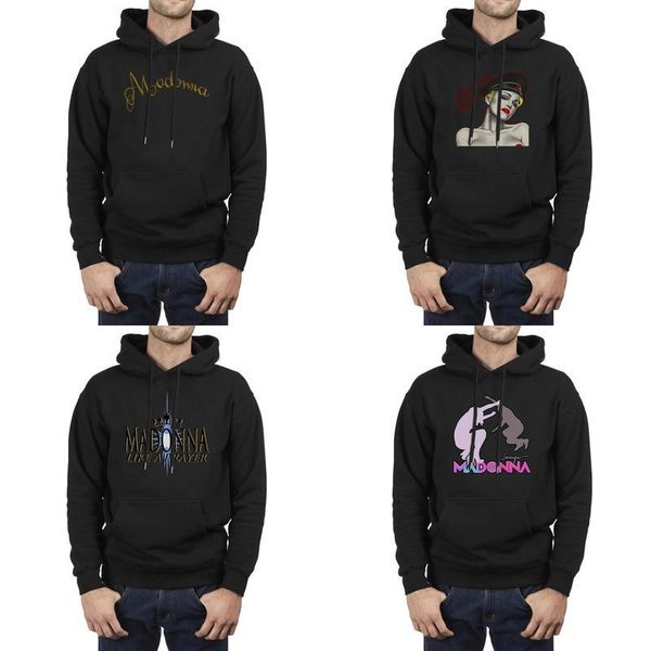 

men design printing madonna fanmade covers black pullover hoodies funny crazy thin hoodie erotica albums like a prayer jump classic fan