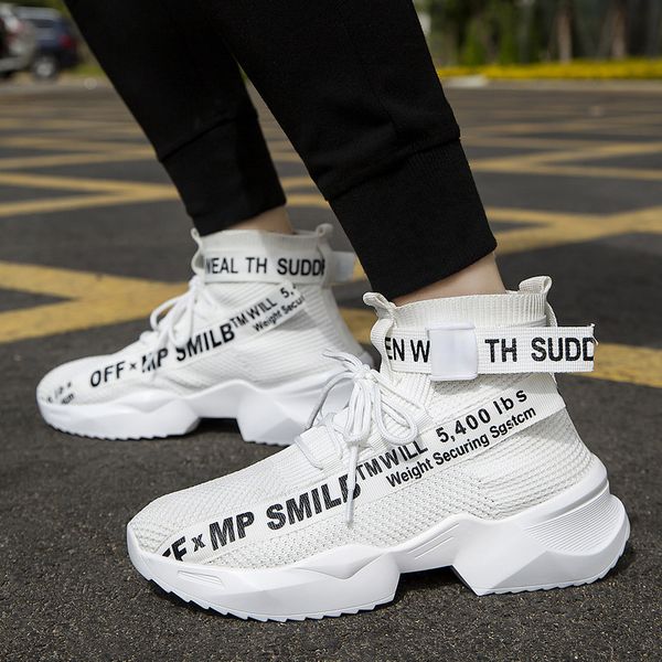 

daddy shoes men 2020 spring new wallace high-heavy-bottomed socks male sports and leisure shoes men shoes tide